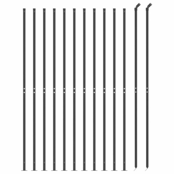 vidaXL Wire Mesh Fence with Flange Anthracite 1.6x25 m - Image 3