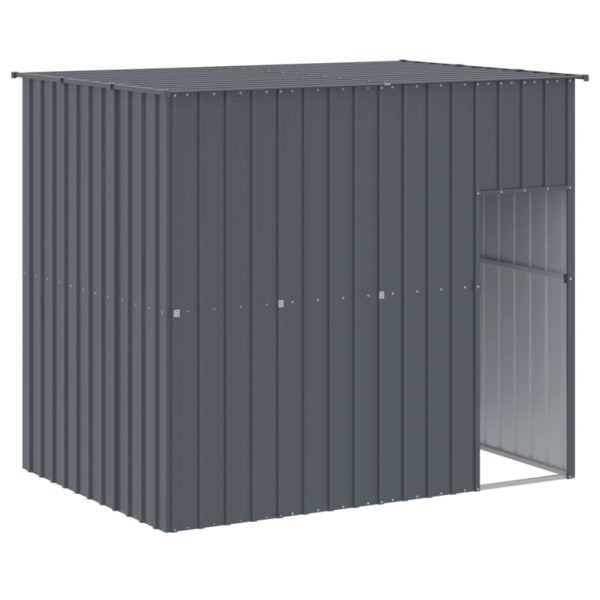 vidaXL Dog House with Roof Anthracite 214x153x181 cm Galvanised Steel - Image 2