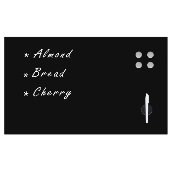 vidaXL Wall Mounted Magnetic Blackboard Glass 100x60 cm - Image 2