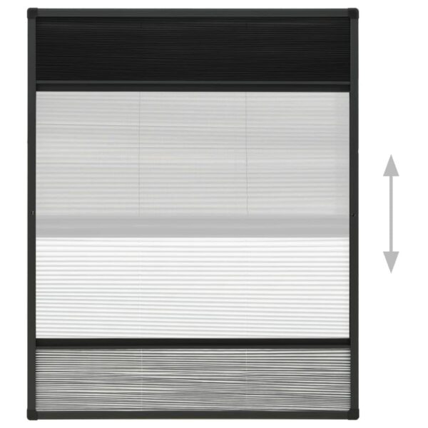 vidaXL Plisse Insect Screen for Windows Aluminium 80x100 cm with Shade - Image 5