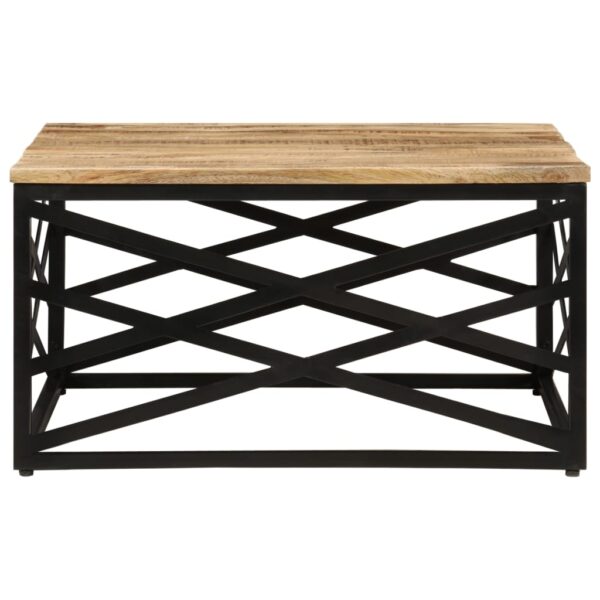 vidaXL Coffee Table 68x68x35 cm Solid Mango Wood - Image 2
