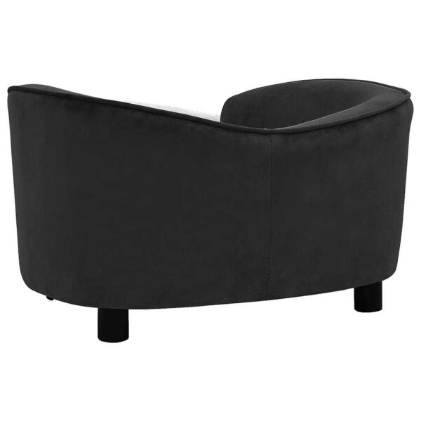 vidaXL Dog Sofa Black 69x49x40 cm Plush - Image 5