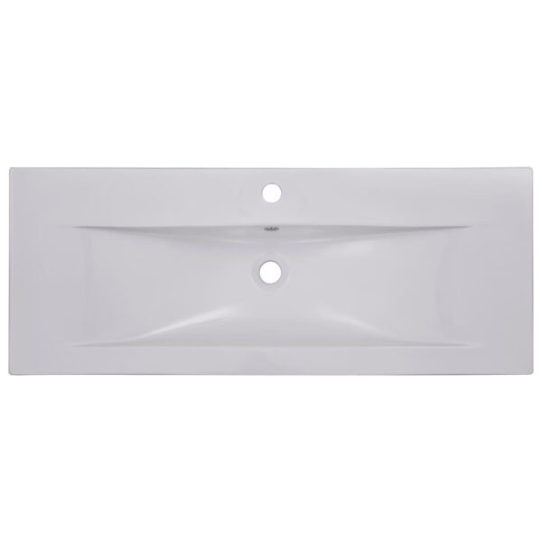 vidaXL Built-in Basin 101x39.5x18.5 cm Ceramic White - Image 4