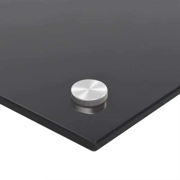 vidaXL Kitchen Backsplash Black 90x50 cm Tempered Glass - Image 9
