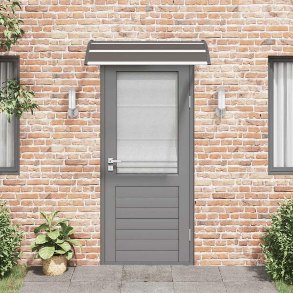 vidaXL Door Canopy Black 120x75 cm PC - Image 3