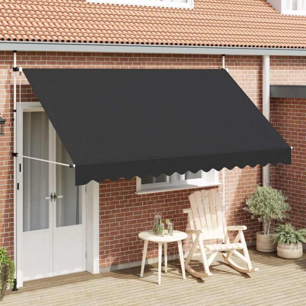 vidaXL Manual Retractable Awning 350 cm Anthracite - Image 1