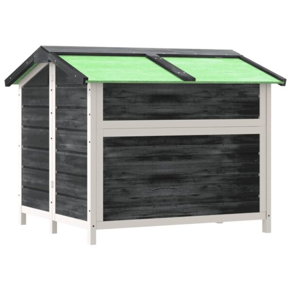 vidaXL Dog Kennel Grey 96x87x80.5 cm Solid Wood Pine - Image 5