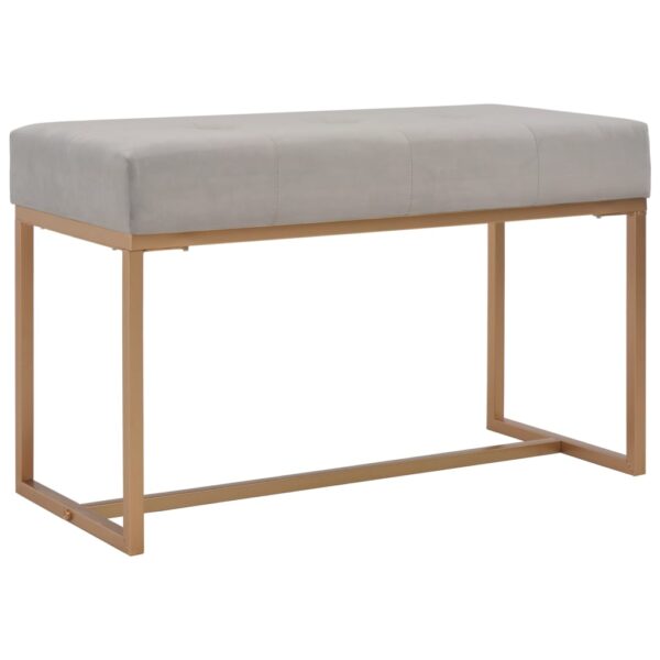 vidaXL Bench 80 cm Grey Velvet - Image 1