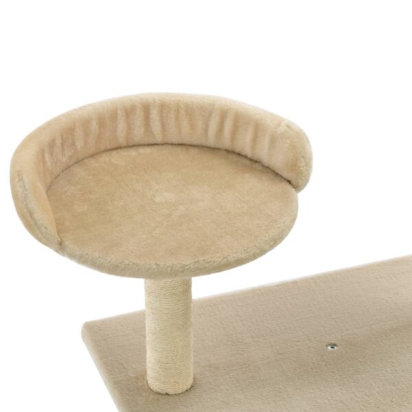 vidaXL Cat Tree with Sisal Scratching Posts 95 cm Beige - Image 5