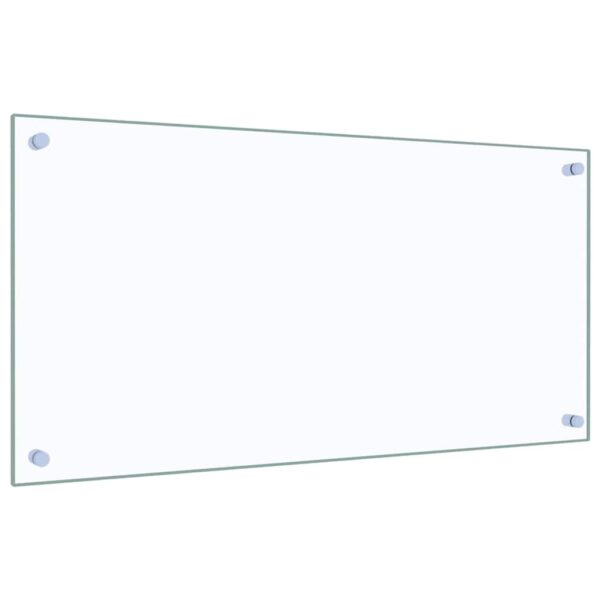 vidaXL Kitchen Backsplash Transparent 80x40 cm Tempered Glass - Image 5