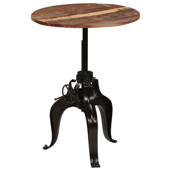 vidaXL Bar Table Solid Reclaimed Wood 75x(76-110) cm - Image 12
