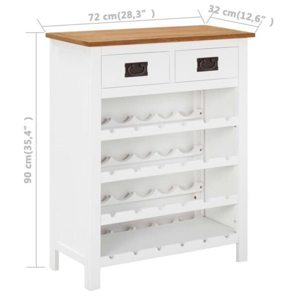 vidaXL Wine Cabinet 72x32x90 cm Solid Oak Wood - Image 10