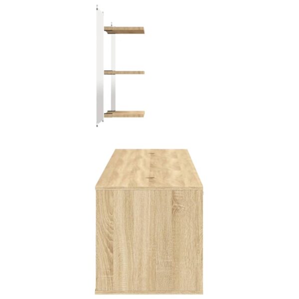 vidaXL 6 Piece Bathroom Furniture Set Oak Engineered Wood - Image 5