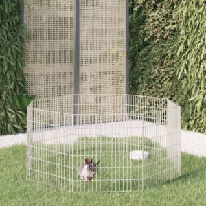 vidaXL Free Range Animal Enclosure 8-Panel 54x60 cm Galvanised Iron