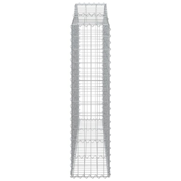 vidaXL Arched Gabion Basket 200x30x120/140 cm Galvanised Iron - Image 4