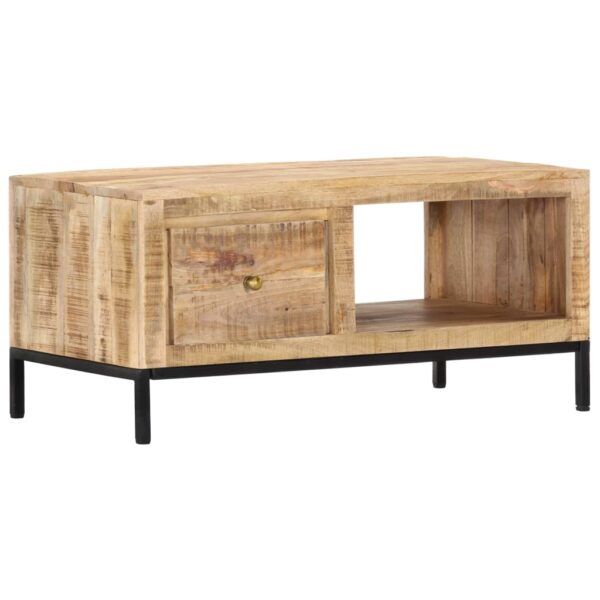 vidaXL Coffee Table 88x50x42 cm Solid Mango Wood - Image 8