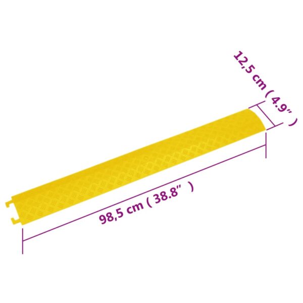 vidaXL Cable Protector Ramps 4 pcs 98.5 cm Yellow - Image 6