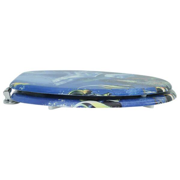 vidaXL WC Toilet Seat MDF Lid Dolphins - Image 5