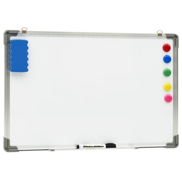 vidaXL Magnetic Dry-erase Whiteboard White 60x40 cm Steel - Image 2