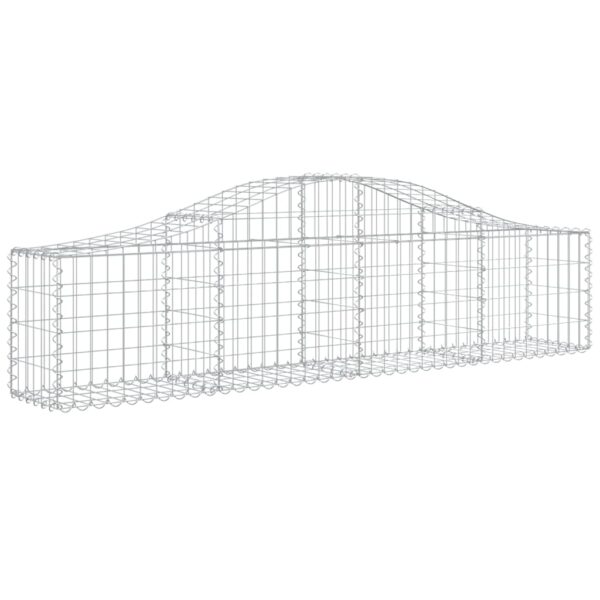 vidaXL Arched Gabion Basket 200x30x40/60 cm Galvanised Iron - Image 2