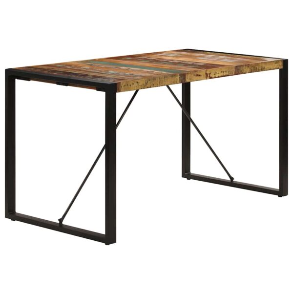 vidaXL Dining Table 140x70x75 cm Solid Reclaimed Wood - Image 3