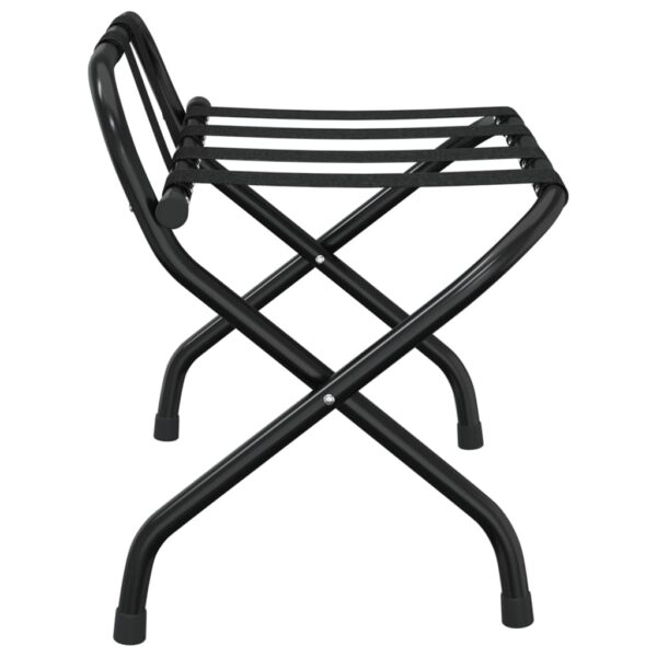 vidaXL Luggage Rack with Backrest Black 56x39x52 cm - Image 4