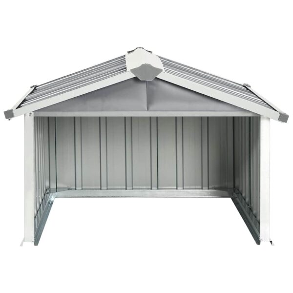 vidaXL Garden Robot Lawnmower Shed 92x97x63 cm Galvanised Steel Grey - Image 3