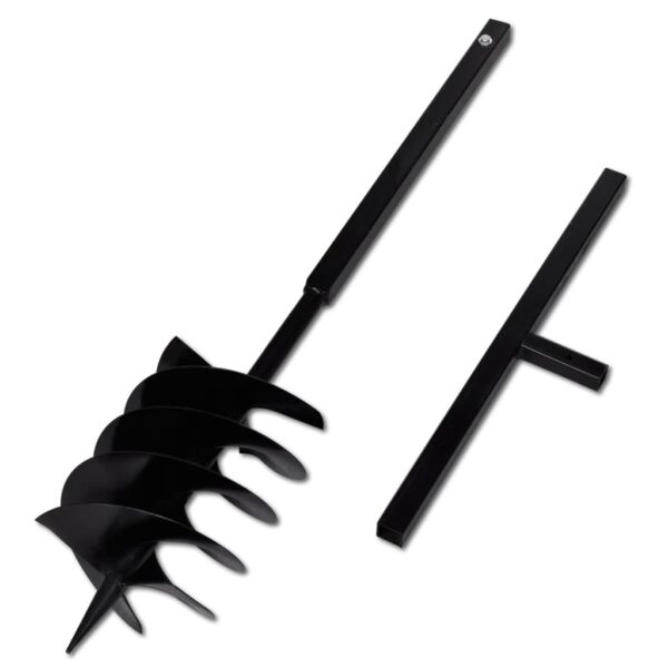 Ground Drill with Handle 200 mm with Extension Tube 9 m Steel - Image 3