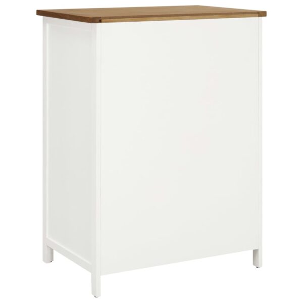 vidaXL Wardrobe 76x52x105 cm Solid Oak Wood - Image 6