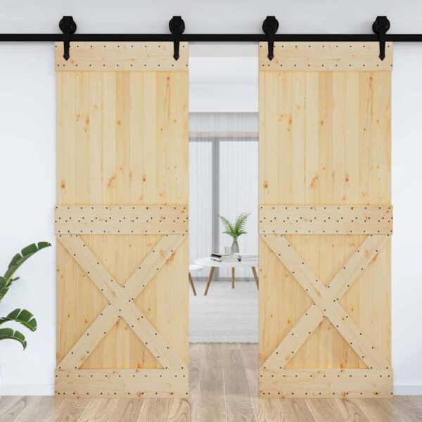 vidaXL Door NARVIK 85x210 cm Solid Wood Pine - Image 3