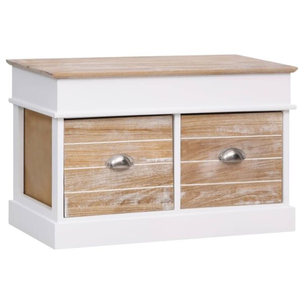 vidaXL Hall Bench 70x35x45 cm Paulownia Wood - Image 1
