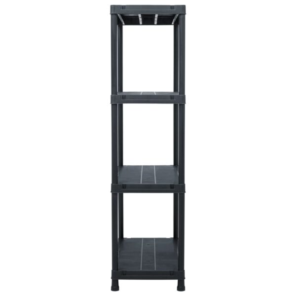 vidaXL Storage Shelf Racks 5 pcs Black 60x30x138 cm Plastic - Image 5