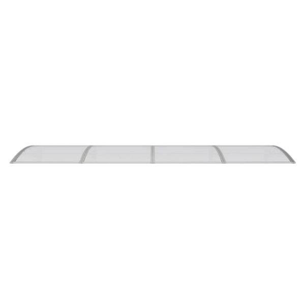 vidaXL Door Canopy Grey 350x100 cm Polycarbonate - Image 4