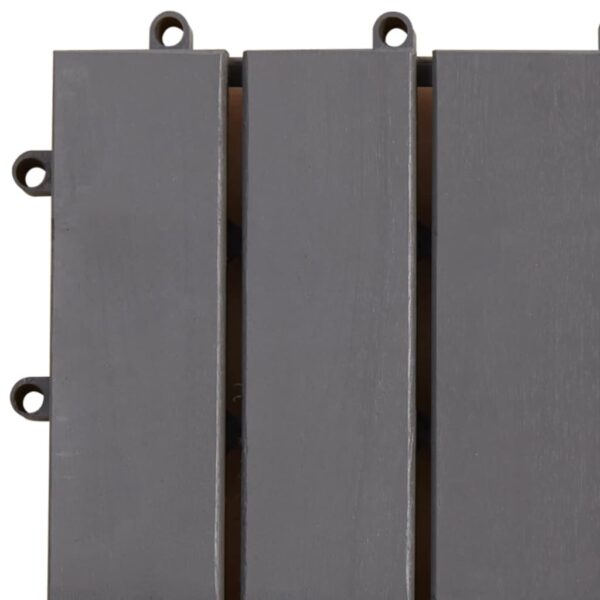 vidaXL Decking Tiles 20 pcs Grey Wash 30x30 cm Solid Acacia Wood - Image 4