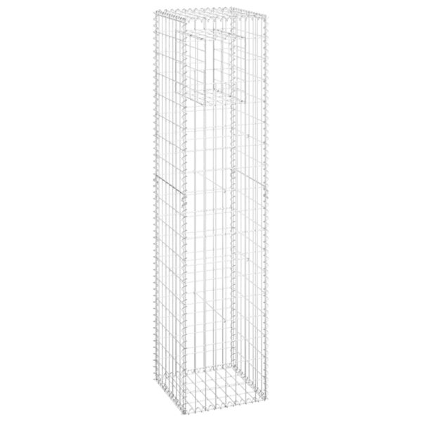 vidaXL Gabion Basket Posts 2 pcs 40x40x180 cm Iron - Image 3