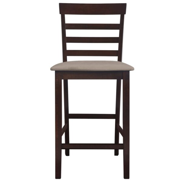 vidaXL Bar Chairs 2 pcs Brown Fabric - Image 3