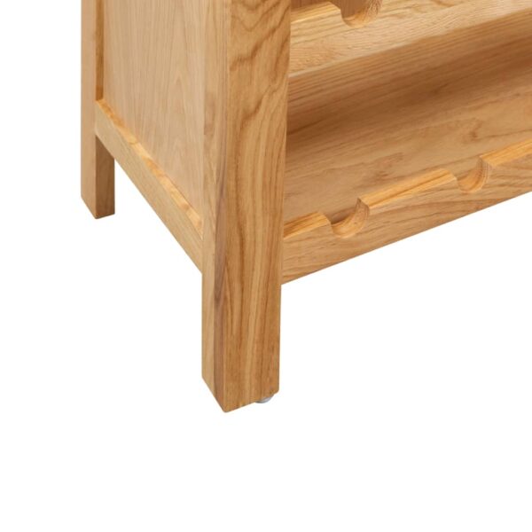vidaXL Wine Cabinet 72x32x90 cm Solid Oak Wood - Image 6
