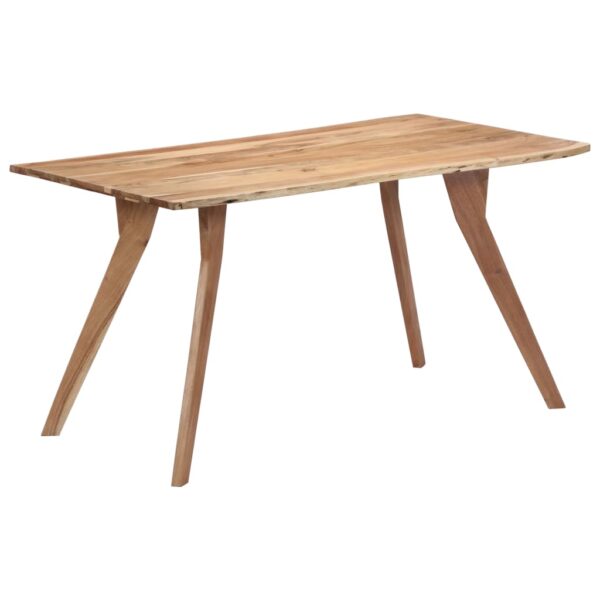 vidaXL Dining Table 140x80x76 cm Solid Acacia Wood - Image 9
