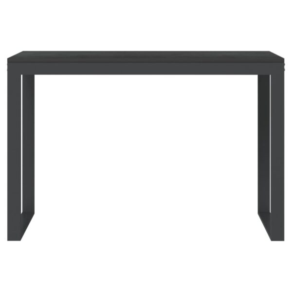 vidaXL Computer Desk Black 110x60x73 cm Engineered Wood - Image 3