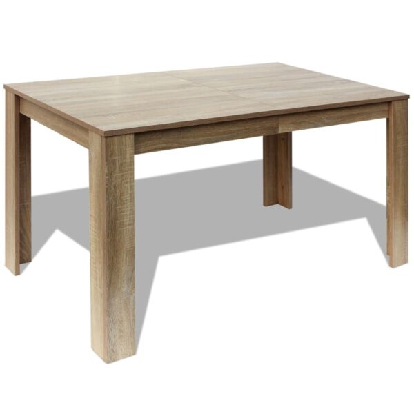 vidaXL Dining Table 140x80x75 cm Oak - Image 2