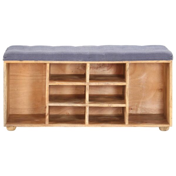 vidaXL Hall Bench 100x35x47 cm Solid Mango Wood - Image 2