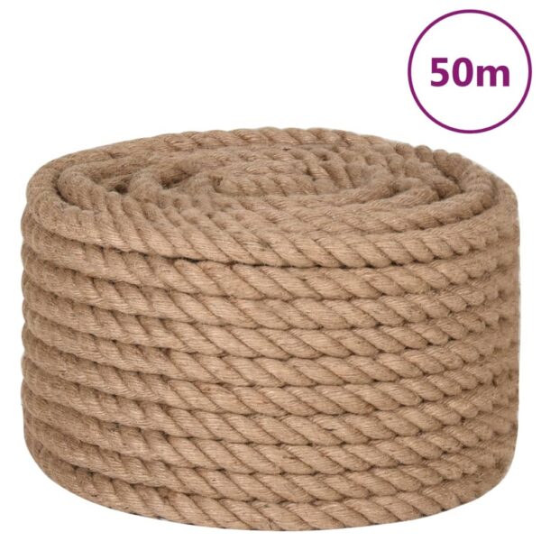 vidaXL Jute Rope 50 m Long 16 mm Thick - Image 2