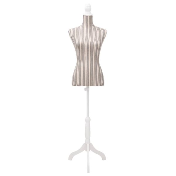Ladies Bust Display Mannequin Linen With Stripes - Image 2