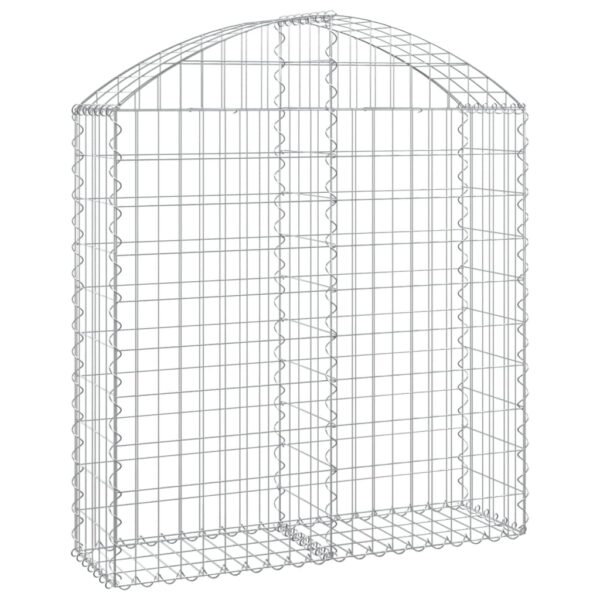 vidaXL Arched Gabion Basket 100x30x100/120 cm Galvanised Iron - Image 2