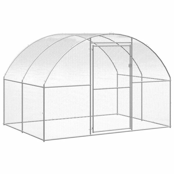 vidaXL Outdoor Chicken Coop 3x2x2 m Galvanised Steel - Image 1