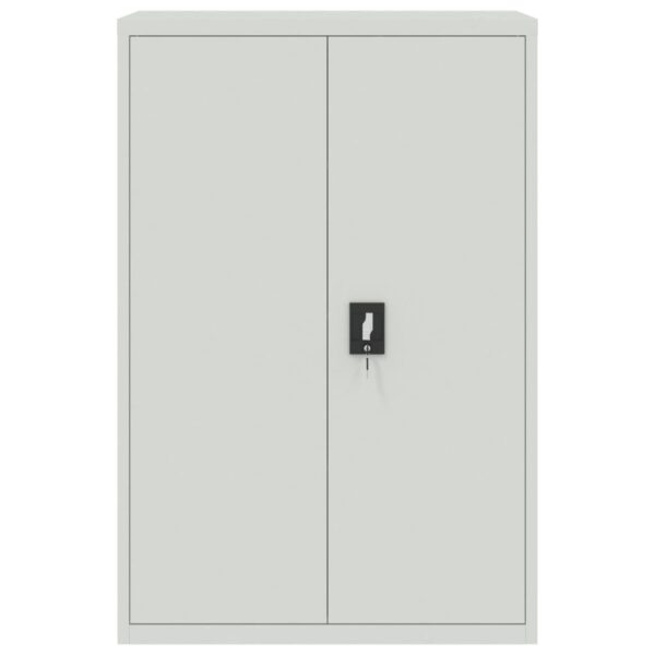 vidaXL Office Cabinet 90x40x140 cm Steel Grey - Image 4