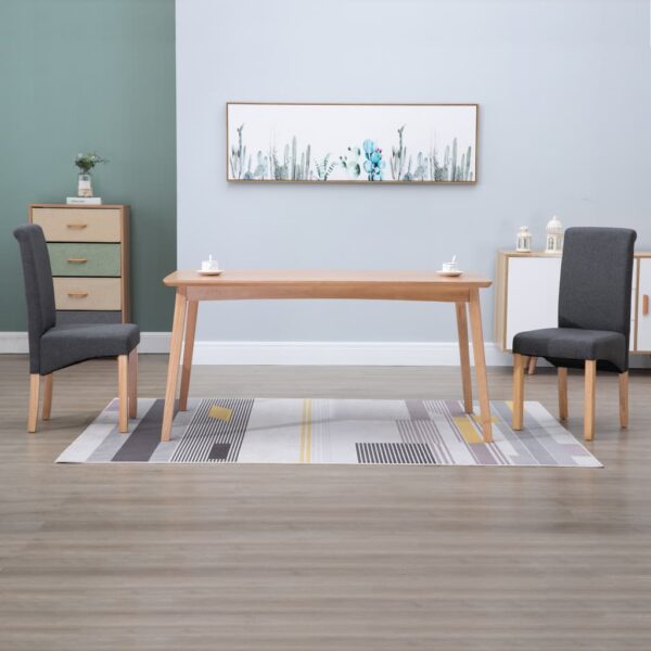 vidaXL Dining Chairs 2 pcs Grey Fabric - Image 1