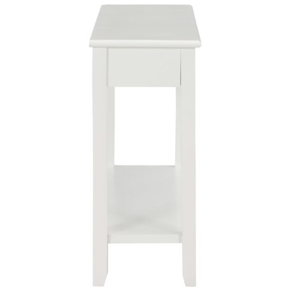 vidaXL Console Table White 110x35x80 cm Wood - Image 6