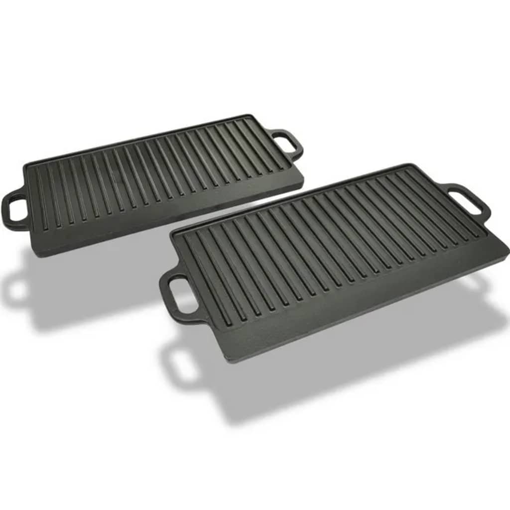8718475033165_g_en_hd_4 Set of 2 BBQ/Pizza Platter Grill Plate Cast Iron Rever - Image 5