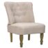 vidaXL French Chair Cream Fabric - Image 2